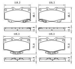 [Z7298-D436] BALATAS DE DISCO Z7298-D436