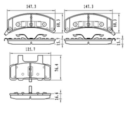 [Z7259-D369] BALATAS DE DISCO Z7259-D369